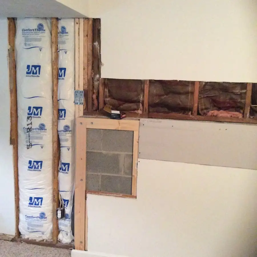 Wall insulation replacement during Odor Removal & Deodorization in Derby